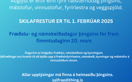 Köllum eftir efni á Sálfræðiþing 2025 – Ert þú með áhugavert efni á þingið?